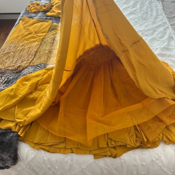 Shloka Khialani Ahora Mustard Lehenga, XS - Picture 9 of 10